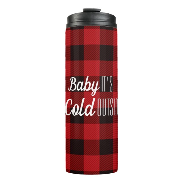 Lumberjack Buffalo kariertes Baby draußen kalt Thermosbecher (Vorderseite)