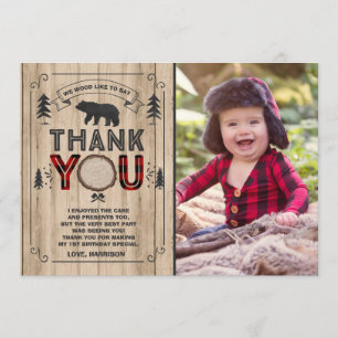 Lumberjack Carte de remerciements