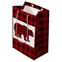 Lumberjack Country Bär Muster Geschenktasche