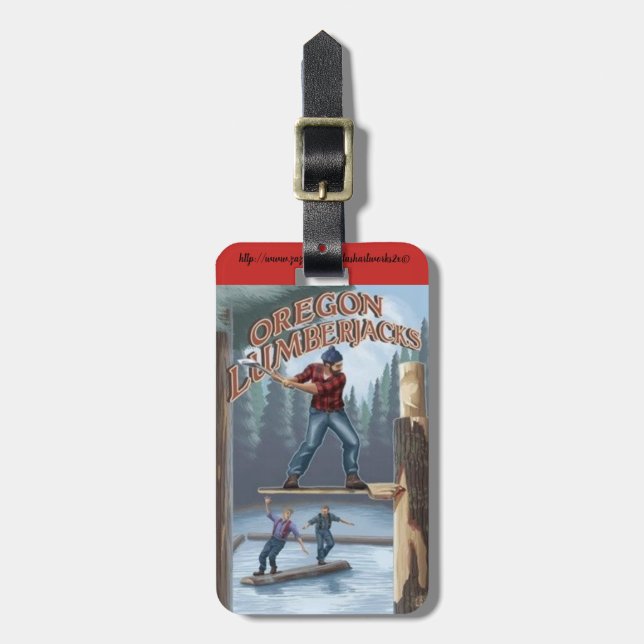 "Lumberjack Country" Gepäckanhänger (Vorderseite vertikal)