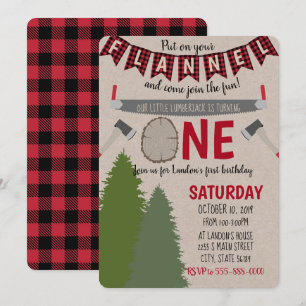 Lumberjack Geburtstag Einladung