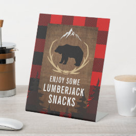 Lumberjack Geburtstagsnahrung Sockelschild
