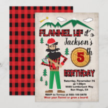 Lumberjack Geburtstagsparty Flannel Forest
