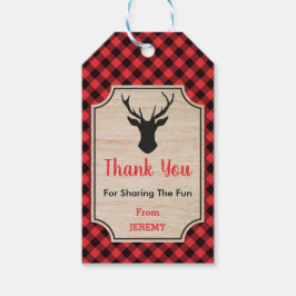 Lumberjack Geburtstagsparty Gefallen Danke, Gesche Geschenkanhänger