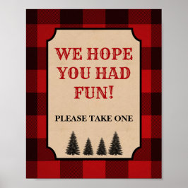 Lumberjack Gefallen Zeichen Wir hoffen, dass Sie S Poster