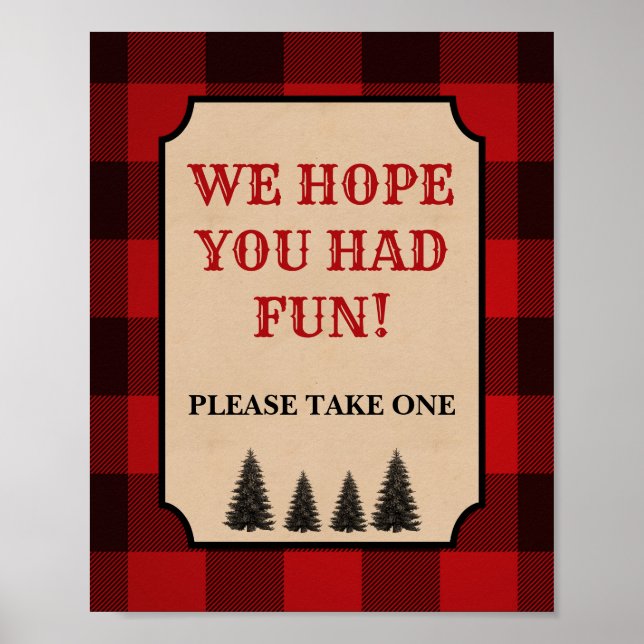 Lumberjack Gefallen Zeichen Wir hoffen, dass Sie S Poster (Vorne)