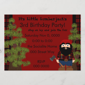 Lumberjack Gnome Einladung