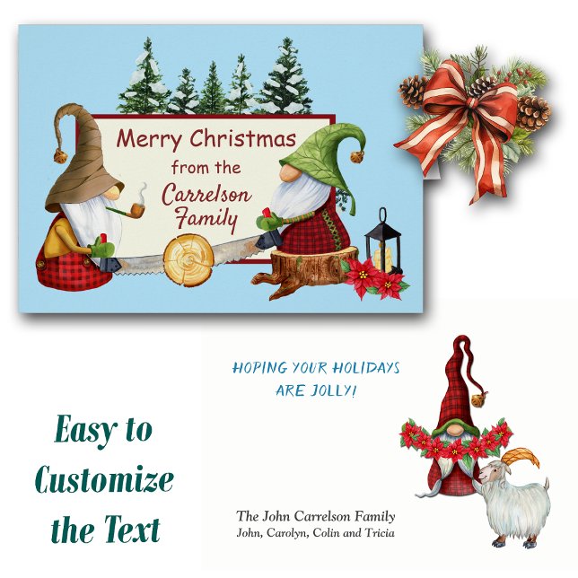 Lumberjack Gnomes Weihnachtskarte (Von Creator hochgeladen)