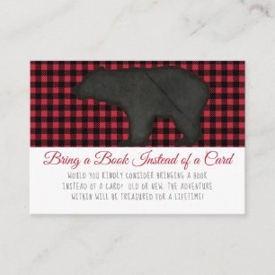 Lumberjack Kariert Bear Boy Dusche Bären Buch brin Begleitkarte