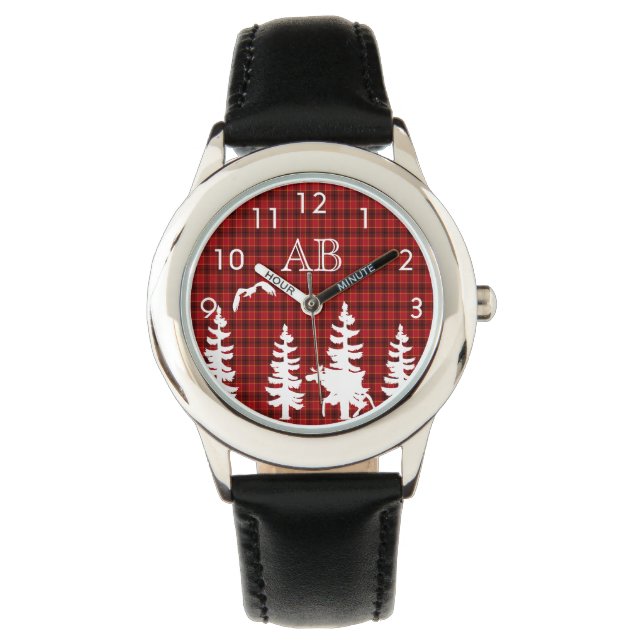 Lumberjack karierte Weißweiden Armbanduhr (Vorderseite)