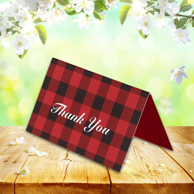 Lumberjack Land Weihnachten Roter Büffel kariert Visitenkarten (Lumberjack Country Christmas Red buffalo plaid Business Card)