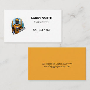 Lumberjack Logging Services Business Cards Visitenkarte