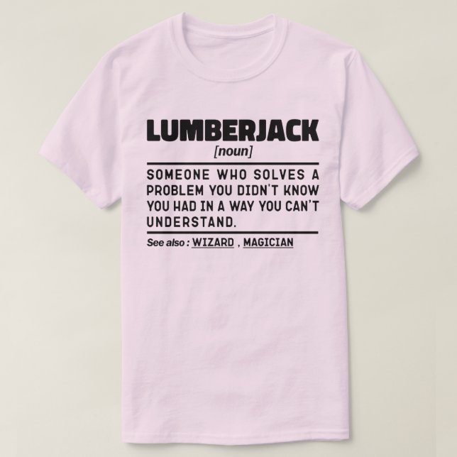 Lumberjack Noun Humore Woodsman Cooler Vater T-Shirt (Design vorne)