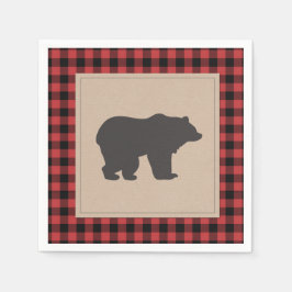Lumberjack Paper Napkin Red Black Kariert kariert Serviette