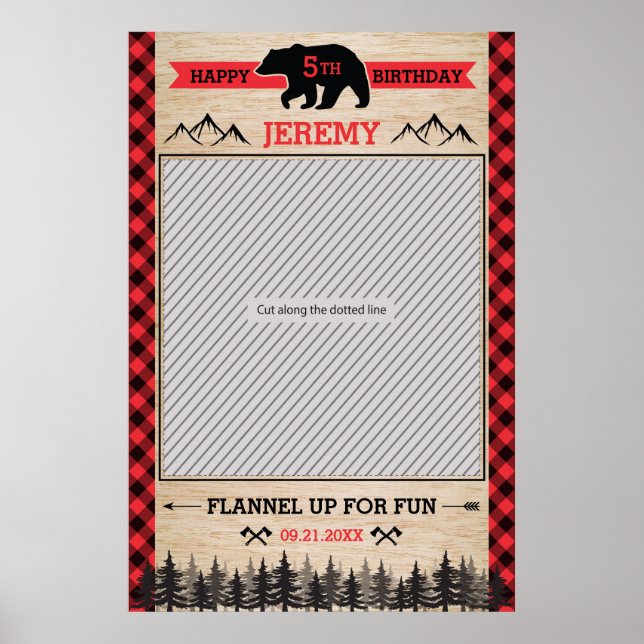 Lumberjack Party Frame Prop für Foto Stand Poster (Vorne)