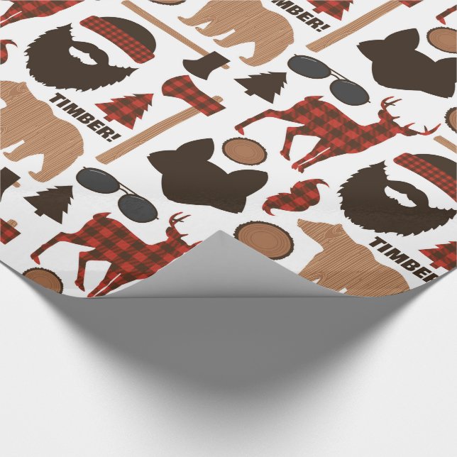 Lumberjack Pattern Geschenkpapier (Ecke)