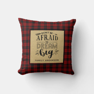 Lumberjack QUOTE Decke DREAM BIG Personalisiert Kissen