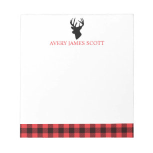 Lumberjack Red Black Buffalo Kariert Men Stationer Notizblock