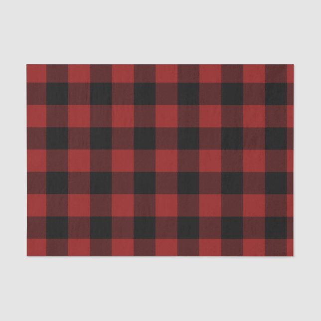 Lumberjack Red Buffalo Kariert Seidenpapier (Vorderseite)