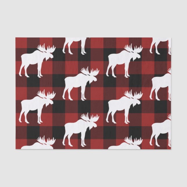 Lumberjack Red Buffalo Kariertes Elternhaus Seidenpapier (Vorderseite)