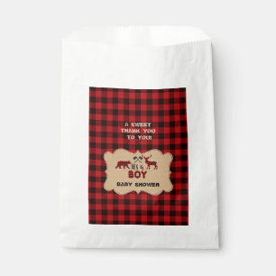 Lumberjack Red Buffalo Little Hunter Baby Dusche Geschenktütchen