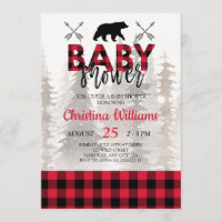 Lumberjack Red Flannel Boy Baby Dusche