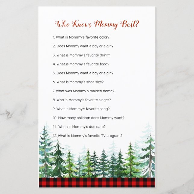 Lumberjack Red Kariert, der Mommy Best Game kennt (Vorderseite)