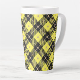 Lumberjack Schwarz Gelb Kariertes Muster Milchtasse