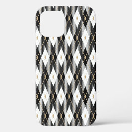 Lumberjack Schwarz-weißes Kariertes Muster Case-Mate iPhone Hülle