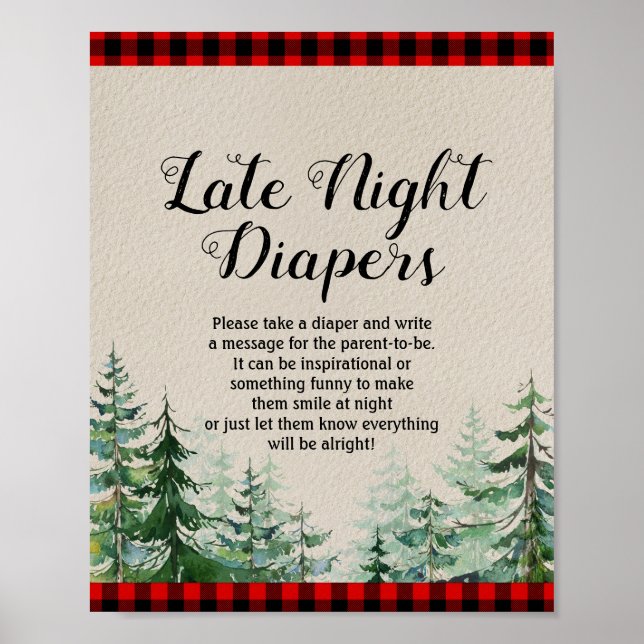 Lumberjack Späte Nachttaucher-Zeichen Poster (Vorne)