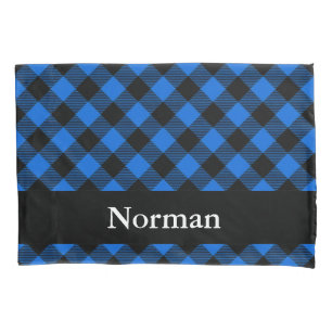 Lumberjack Style - blau Stoff + Ihre Ideen Kissenbezug