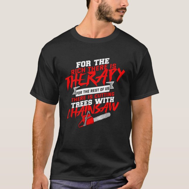 Lumberjack Tool Trunk Chainsaw Dangerous T-Shirt (Vorderseite)