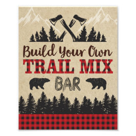 Lumberjack Trail Mix Bar Sign | 8x10 Print Fotodruck