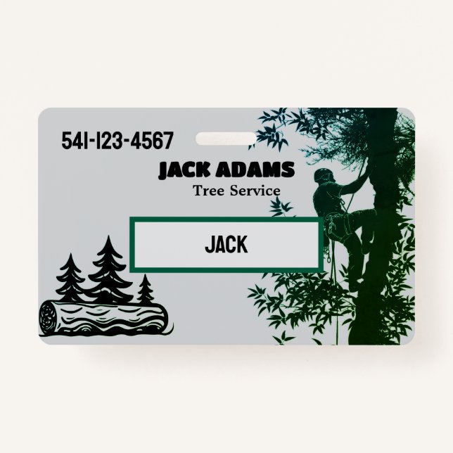 Lumberjack Tree Service Business Card Ausweis (Vorderseite)
