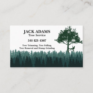 Lumberjack Tree Service Business Card Visitenkarte