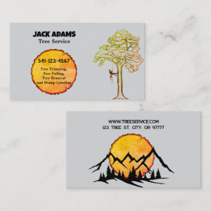 Lumberjack Tree Service Business Card Visitenkarte