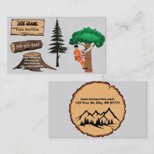 Lumberjack Tree Service Business Card Visitenkarte