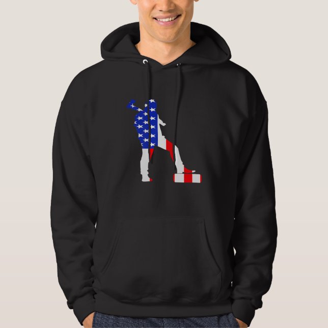 Lumberjack Usa Flag American Inside Me Forest Wood Hoodie (Vorderseite)