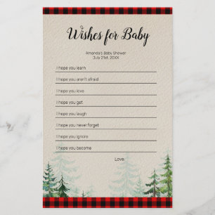Lumberjack Watercolor wünscht sich ein Baby Game