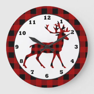 Lumberjack Wohngestaltung Große Wanduhr