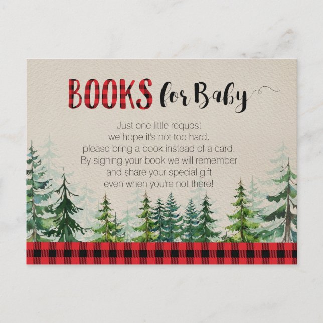 Lumberjack Woodland Forest Books for Baby Postkarte (Vorderseite)