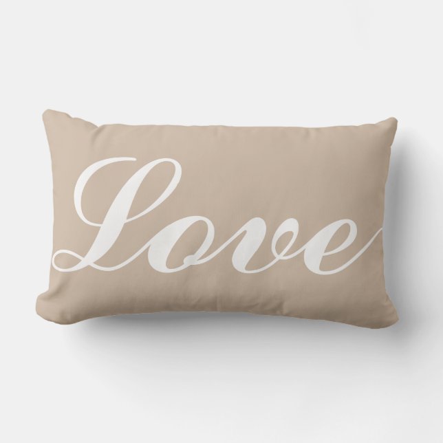 Lumberkissen - Liebe (Beige) Lendenkissen (Vorderseite)