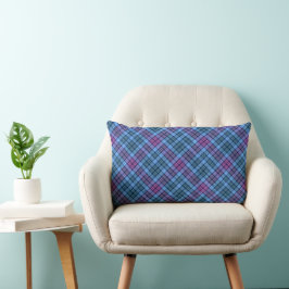 Lumberkissen - Tartan Blue Pink Lila Lendenkissen