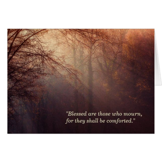 Lumière à travers la carte de Sympathie chrétienne (Devant horizontal)