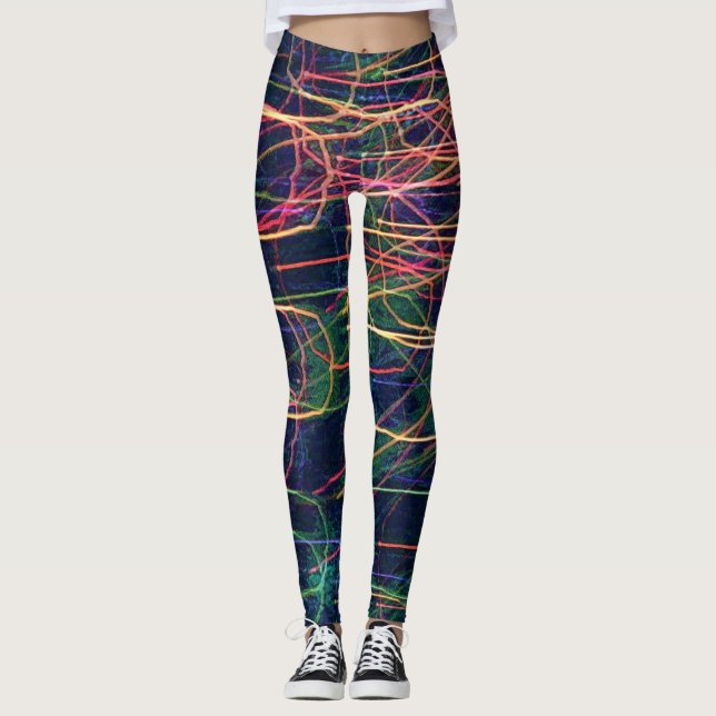 Lumière Art Abstrait Colorful Leggings (Devant)