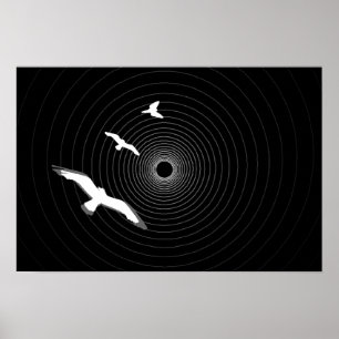 Lumière au bout du tunnel Affiche abstraite