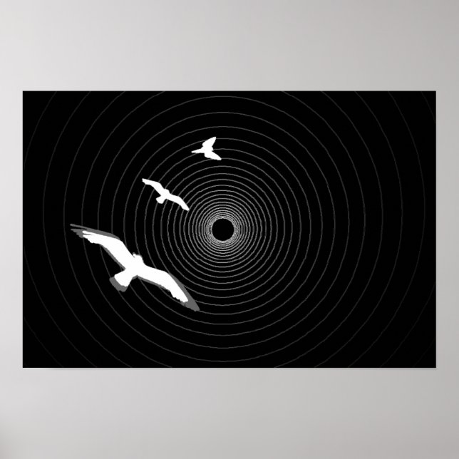 Lumière au bout du tunnel Poster Abstrait (Devant)