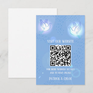 Lumière bleue de la colombe faire-part de mariage