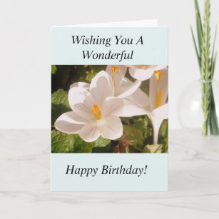 Cadeaux Joyeux Anniversaire Fleurs Blanches Zazzle Ch