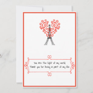 Lumière de ma carte d'amour de vie